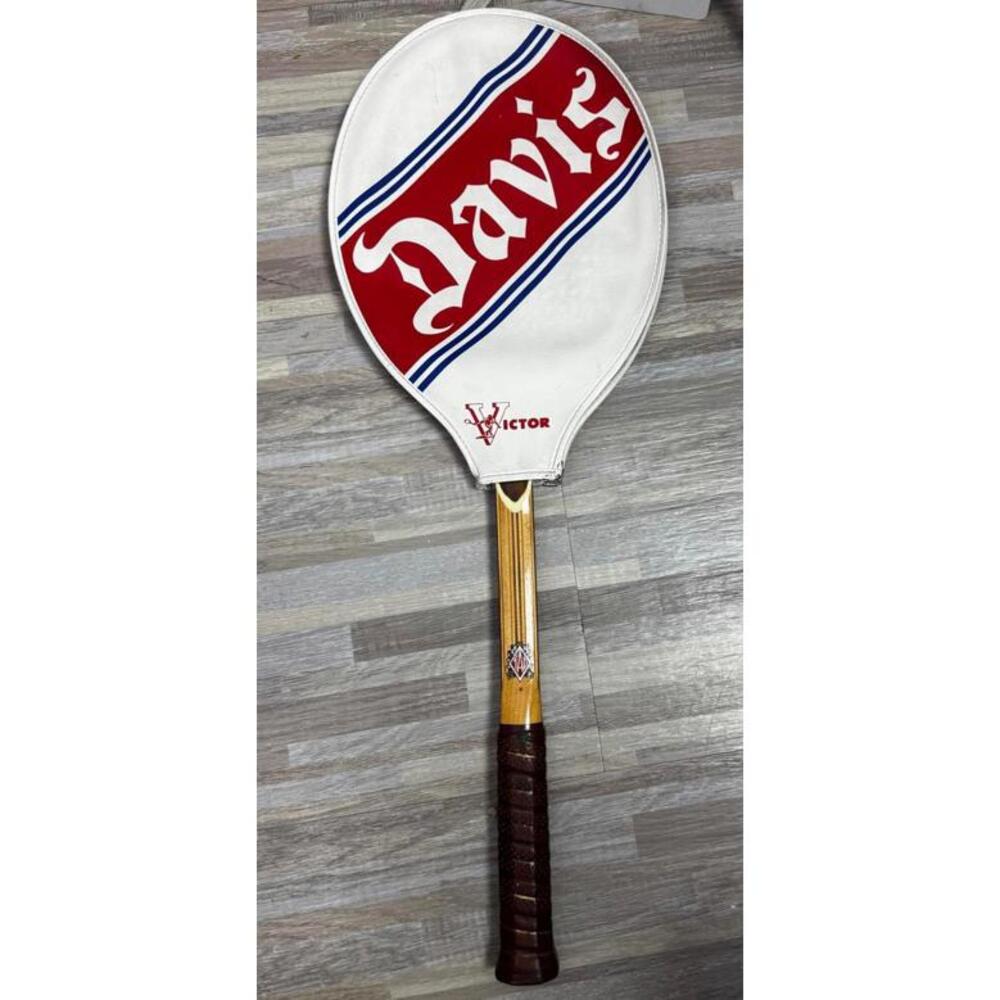 vintage davis imperial wooden tennis racketโ original victor cover retro decor